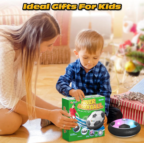 Hover Soccer Ball with LED Light - Boys Toys Gifts for Ages 3-8, Indoor Outdoor Game for Kids, Air Power Soccer Ball