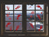 Halloween Scary Decorations Set: Horror Banner, No One Leave Backdrop, Bloody Footprints, Handprints Floor Clings,