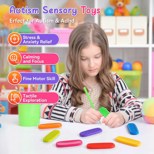 8 Pack Sensory Fidget Toys for Kids Adults Sensory Strips for Autism,ADHD and Anxiety Relief Items for Adults. Quiet