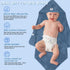 BEFACL 2 Pack 9 35.5x35.5 Inch Hooded Towel for Baby, Coral Fleece and Baby Washcloths, Soft and Absorbent Baby Towels
