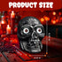 Sound Activated Skull with Light Up Eyes and Creepy Sounds, Halloween Party Prop Decoration