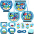 24 Sets Fishbowl Paper Crafts for Kids, DIY Aquarium Tissue Paper Sign Craft Kit, Fun Home Activities (4 Styles)