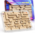 CHEROSIN Handheld Fidget Puzzle Game for Kids and Adults - Challenging Wooden Labyrinth