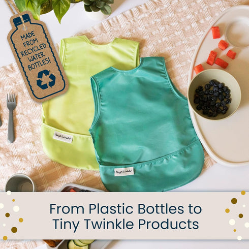 2-4Y) Tiny Twinkle Mess Proof Baby Bib for Boys | Waterproof Toddler Bib for Eating | Baby Apron for Feeding, Machine