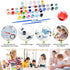 FLAJZ 4 Pack 4 5 6 7 8 9 10 12, 8x8 Inch Paint by Numbers Kit for Kids, Easy Kids Paint by Number Kits Age DIY Color