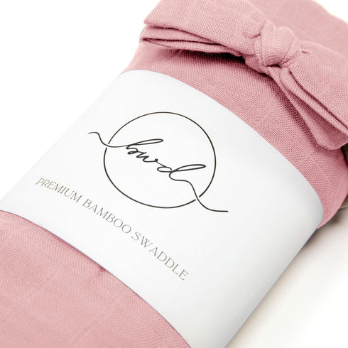 Baby Want Designs Neutral Swaddles - 47x47 Inches, 70% Viscose from Bamboo & 30% Organic Cotton (Dusty Rose)