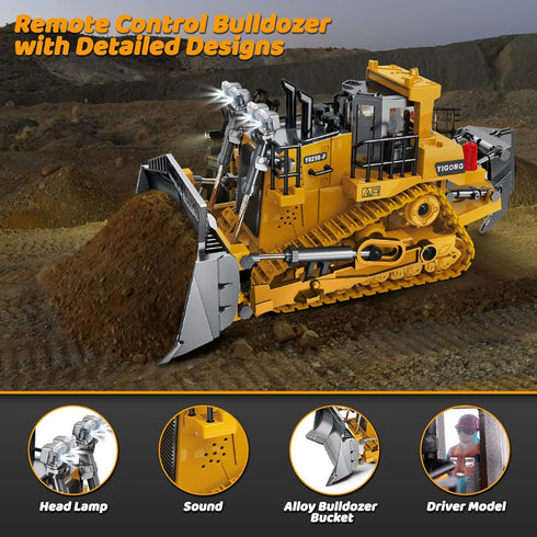 Bulldozer Bulldozer 6 7 8-12 3-5 Samtop Rc Toys - Remote Control Construction Vehicles Trucks for Boys Kids Age - Metal