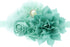 My Lello Shabby Fabric Flower Cluster Headband for Baby, Infant, Toddler, Girl, Stretchy Elastic Aqua