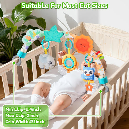 0-6 0-6 6-12 Car Seat Toys for Babies Months,Arch Stroller Toys for Infant Months,Mobile for Bassinet Bouncer Hanging