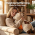 2-5 lbs 23" Mewaii Weighted Stuffed Animals for Adults & Kids, - Heatable Coolable Cow Plush, Microwavable Adjustable
