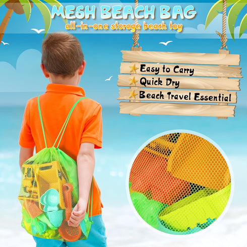 29PCS 2 2 3-10 HUITEM Beach Sand Toys for Kids, Sandbox Toys with Collapsible Bucket Sand, Dump Truck, Dinosaur Molds