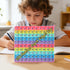 LZDEMI operations1-100 Math Number Learning Pop Fidget Toy, Rainbow Colors, Large Square Math Educational Sensory Game