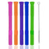 Hollow Teething Tubes, Soft and Durable Baby Teether with Brush, 6-Pack Teething Toys for Babies 6-18 Months Silicone