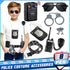 Set 8PCS Deluxe All-in-One Police Accessories Role Play for Kids, Police Gear Toys Include Police Badge, Handcuffs