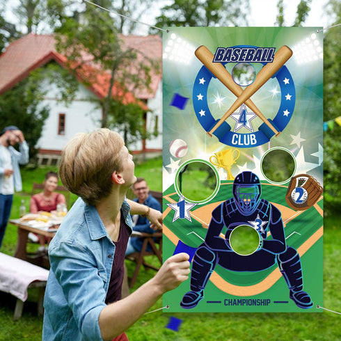 Baseball Toss Games with 3 Bean Bags, Indoor Outdoor Game for Children and Adults Party Decorations