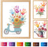 CHERRY CHEERS 3 6 Flower Bouquet Handprint Art Kit, Special Unique Sheets with Floral Design, DIY Keepsake Craft Gift