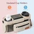 Momcozy 2 Universal Baby Stroller Organizer, Insulated Cup Holder, Detachable Zippered Pocket, Adjustable Shoulder