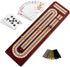 Set, 3 9 2 Sets Juegoal Upgrade Wood Cribbage Board Game Solid Wooden Continuous Track Board with Larger Storage Area