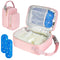ZIOZERTT Breastmilk Cooler Travel bag with Ice Pack,Portable Breastmilk Cooler Bag with Buckle