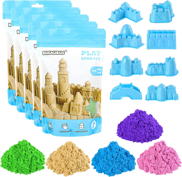Busaurus Magic Sand for Kids 5.5 Lbs Bulk Magic Moving Sand Play Set