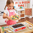 Set, 3 4 5 6, WOODMAM Pizza Toy Montessori Realistic Play Food with Oven Box, Educational Learning Toys