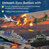 Playset Set 4-12 Army Men - Large Including Army Men Action Figures, Battle Mat, Army and Navy Weapon Gear Accessories