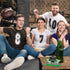 Jetec 3 Pcs Wooden Football Table Decoration Centerpieces, Soccer Rugby Sign Ornaments for Sport Birthday Party Table