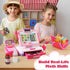 3, 4, 5, 6, 7, 8+ 57 Playset, Play Calculator Cash Register Toy Gift for Kids Girls Age Year Old, Pcs Pink Pretend