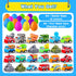MGparty 24 Pack Prefilled Easter Eggs with Car Toys for Kids Toddlers Bulk Plastic Eggs Pull Back City Truck Vehicles