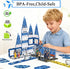 54PCS Set, 3-5 5-7 8-10 AFUNX Magnetic Tiles, Airport Theme Building Blocks Magnet Building Blocks and STEM Preschool