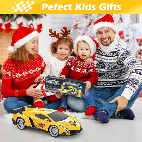 1:18 3 4 5 6 7 8 9 Growsland Remote Control Car, RC Cars for Kids Electric Toy Car Hobby Racing Car Toys with Lights