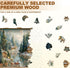 290 13.4 12.9in Suitcase Scenery-Nordic Forest Wooden Christmas Puzzles Adults, Pieces Wood Puzzle with Unique Animal