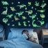 Glow in The Dark Dinosaur Wall Decals, Luminous Removable Stickers for Boys Bedroom Decoration, Kids Birthday Gift