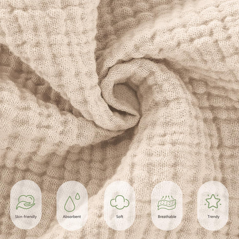 24x24 Inches 100% 4 7 Pack Susurration Muslin Burp Cloths Ultra Soft Cotton, or Baby Washcloths for Newborn, Absorbent