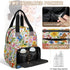 Eativisa Backpack-Multi-functional Colorful floral patterns Diaper Bag mother and baby bag Thermal compartment USB