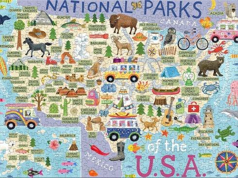 500 Ceaco - National Parks Map - Piece Jigsaw Puzzle