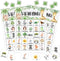 Neutral Gender Reveal Party Bingo Game, 24 Player Safari Jungle Animal Cards for Family Activity, Pregnancy Announcement