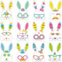 24 Packs Easter Bunny Mask Craft Kits for Kids Easter Crafts and