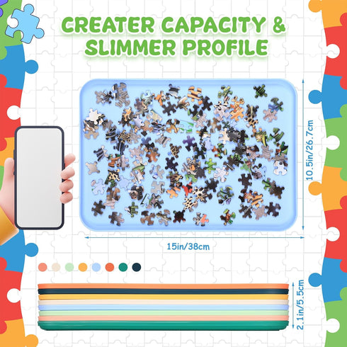 8 15'' 10.5'' 2000/3000/5000/6000 Pcs x Extra Large Puzzle Sorting Trays Stackable Puzzle Trays for Sorting Piece
