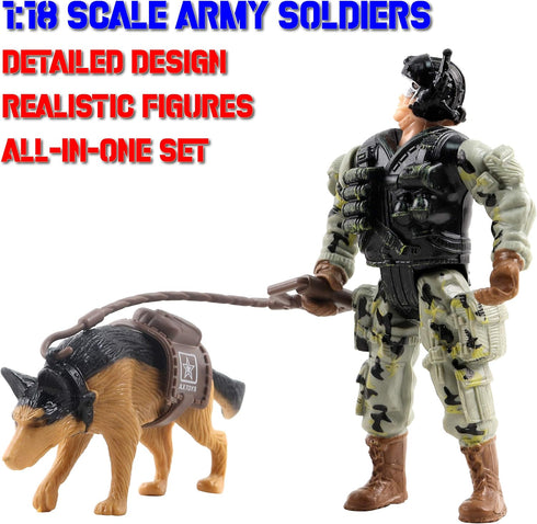 Liberty Imports Military Toys Army Action Combat Zone, 42 Piece Huge Playset with Tanks and Accessories