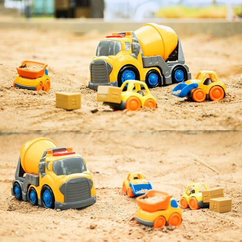 7.7" 2-4, Set 18M+, 2, 3, 4 P&C Toddlers Construction Cement Mixer Truck Toys for Ages Mixer Truck Vehicle Car