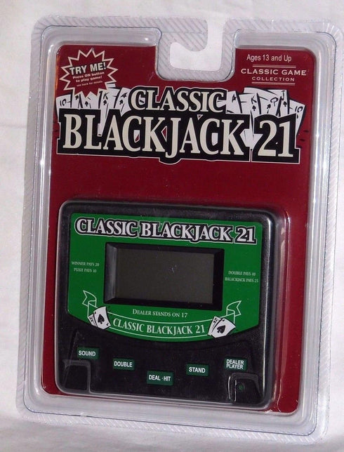 Classic Game Collection 21 5 1 Traveling Portable Classic Blackjack Cards & in Poker Electronic Handheld Game