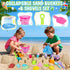 EULRGAUS 36 Beach Toys, PCS Sand Toys with Construction Vehicles, Collapsible Bucket, Princess & Prince and Ice Cream