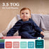 (6-12 3.5TOG Love to Dream Extra Warm Baby Sleep Suit Mo), Super Soft Temp Regulating Sleeping Sack, Warm Wearable
