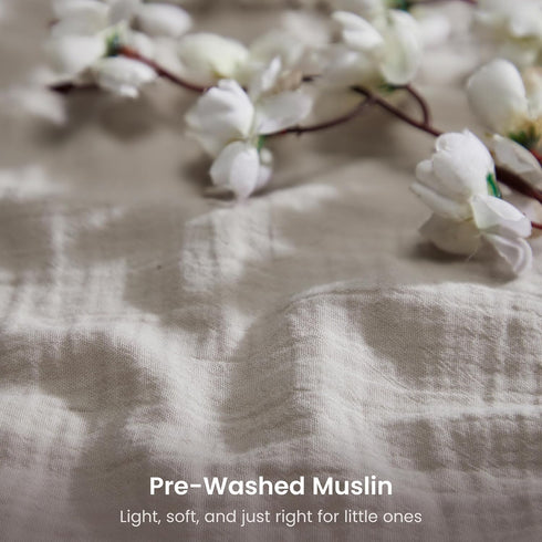 38" 24", 5 Inch Bioweaves Organic Cotton Muslin Mini Crib Sheet, GOTS Certified Fitted Mini Crib Mattress Sheet, Extra
