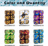 LAMJAM 36 16mm D6 6 Set Pieces Marble Dice Sided Dice Round Corner Board Game Dice for MTG DND Tenzi Farkle Yahtzee