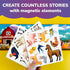 1-3 20+Pcs 3-5 2-4 QUOKKA Travel Magnetic Puzzles for Toddlers Farm Toy Game with Extra-Long Play Book Fun Travel Game