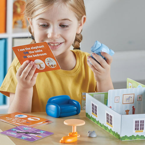 Set Learning Resources Elephant in the Room Positional Word Activity - Toddler Board Games, Language and Critical