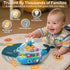 Toylfort 6 Whale Sensory Spinner Toy for Baby: Light Up Rotating Play with Music Safe ABS Early Learning Educational