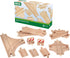 BRIO World 33307 Advanced Expansion Pack - 11 Piece Set of Wooden Train Tracks for Kids | Compatible with All Railway